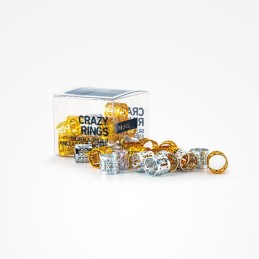 BIFULL CRAZY RINGS - ANEIS CABELO -  SILVER & GOLD